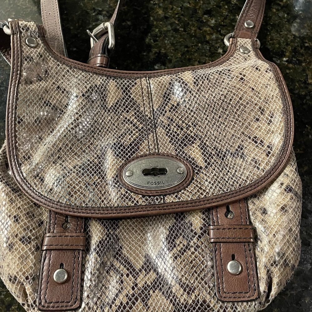 Fossil snake skin purse! Older but it greet condition.